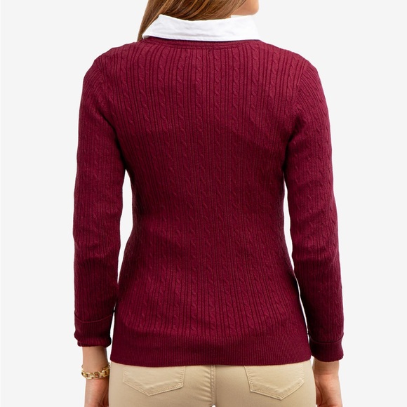 US polo / TIPPED SOFT CABLE CREW NECK SWEATER - Picture 2 of 2